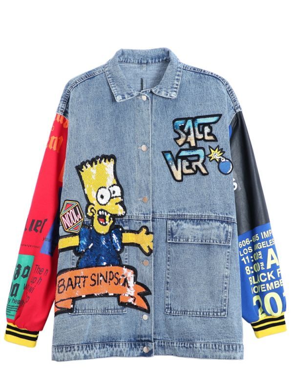 21 The Simpsons Simpson Emblem Denim Jacket シンプソン