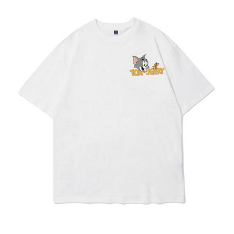 Unisex Tom And Jerry Enjoy Bath Time Print Short Sleeve T Shirt ユニセックス 男女兼用 仲良しバスタイムプリント半袖tシャツ