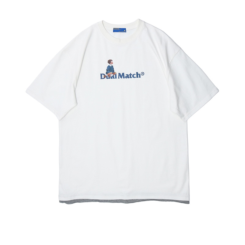 Boy print loose T-shirt　オーバーサイズ ユニセックス 男女兼用ボーイズプリント半袖 Tシャツ