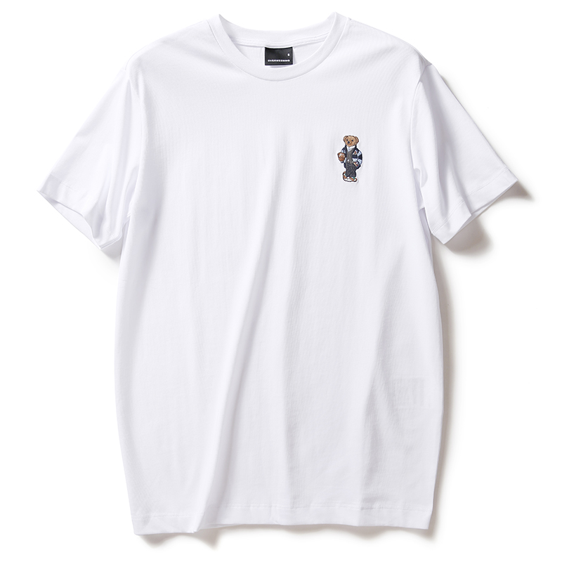 Unisex One point bear embroidery T-shirt 男女兼用 ユニセックスワンポイントベア刺繡 Tシャツ