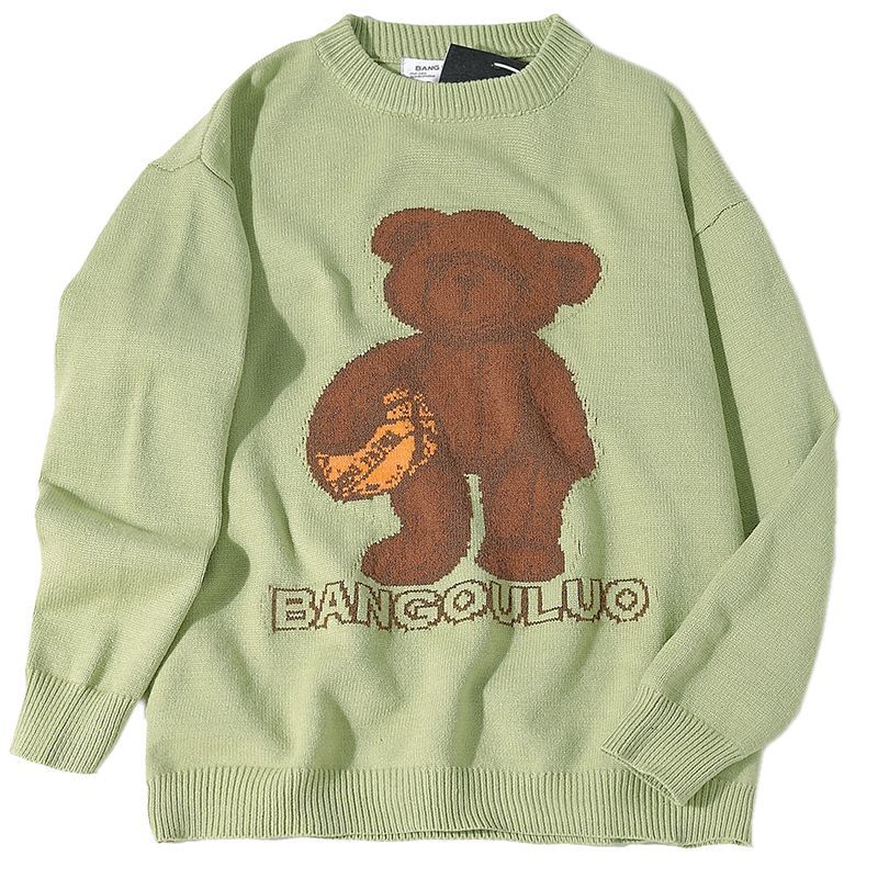 Unisex bear print sweater Pullover Sweater 男女兼用 ユニセックス