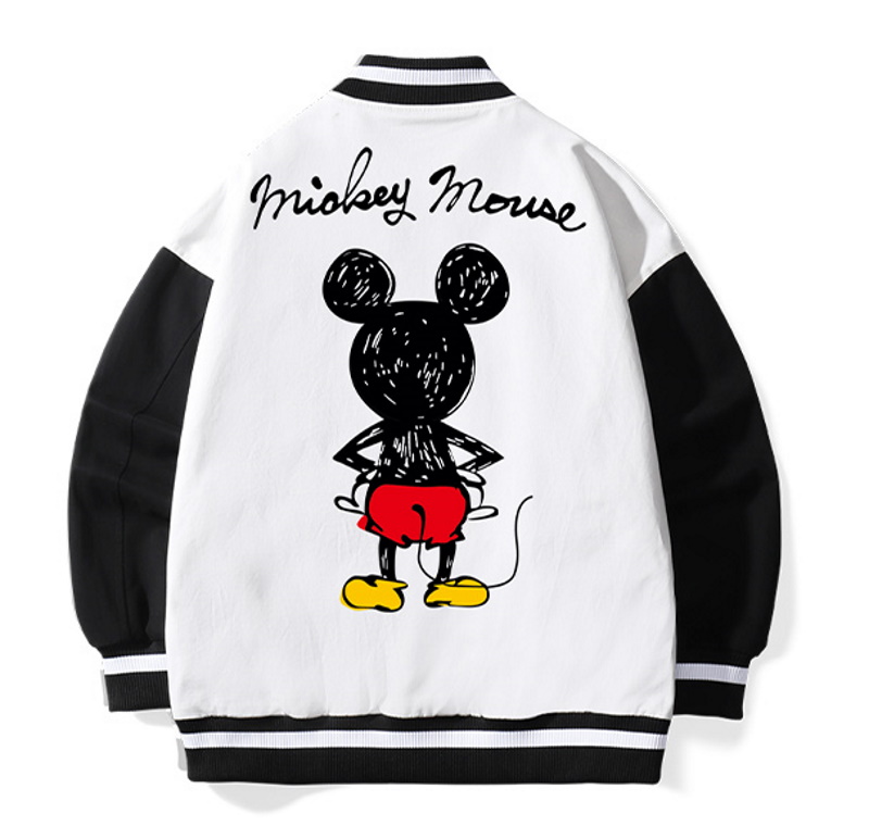 nasa mickey mouse joint cartoon BASEBALL JACKET baseball uniform jacket
