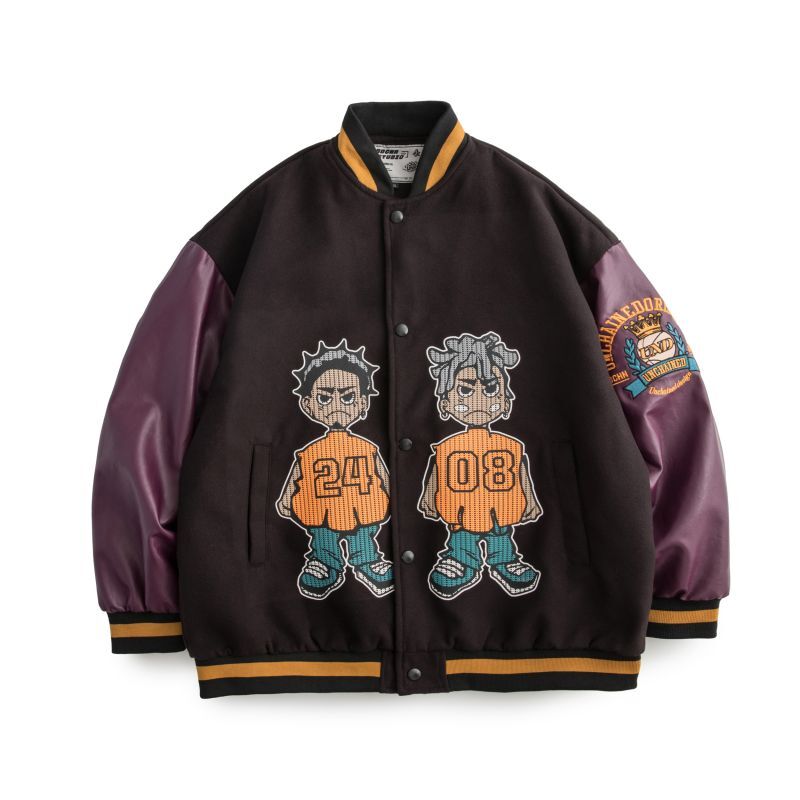 Hip hop boys BASEBALL JACKET baseball uniform jacket blouson ユニ ...