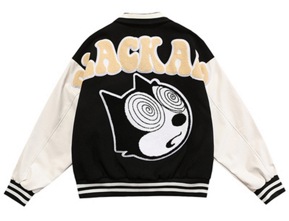 Felix. The. Cat emblem BASEBALL JACKET baseball uniform jacket blouson  ユニセックス 男女兼用フィリックス．ザ．キャットエンブレムヒップホップ スタジアムジャンパー スタジャン MA-1 ボンバー ジャケット ブルゾン