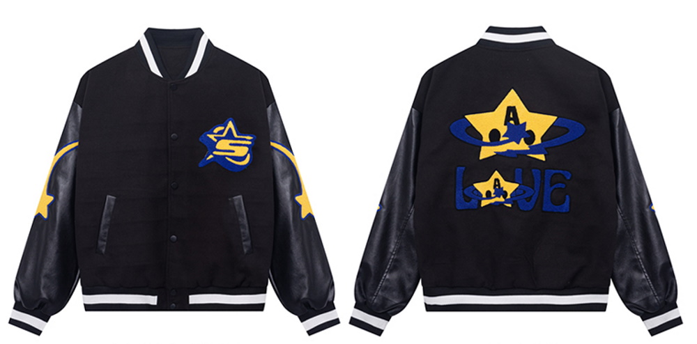 killer American star cartoon VIBE PU leather sleeve BASEBALL 