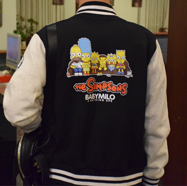 Simpson Family Sweatshirt BASEBALL JACKET baseball uniform jacket