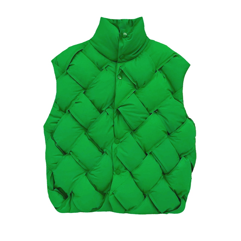 Quilted down vest Jacket 編み込みキルテ 