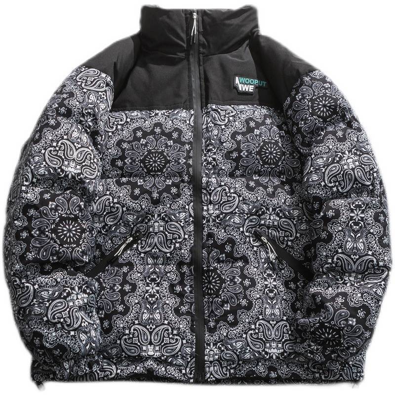 Paisley down jacket blouson ユニセックス 男女兼用ペイズリー柄 ダウンジャケット ブルゾン