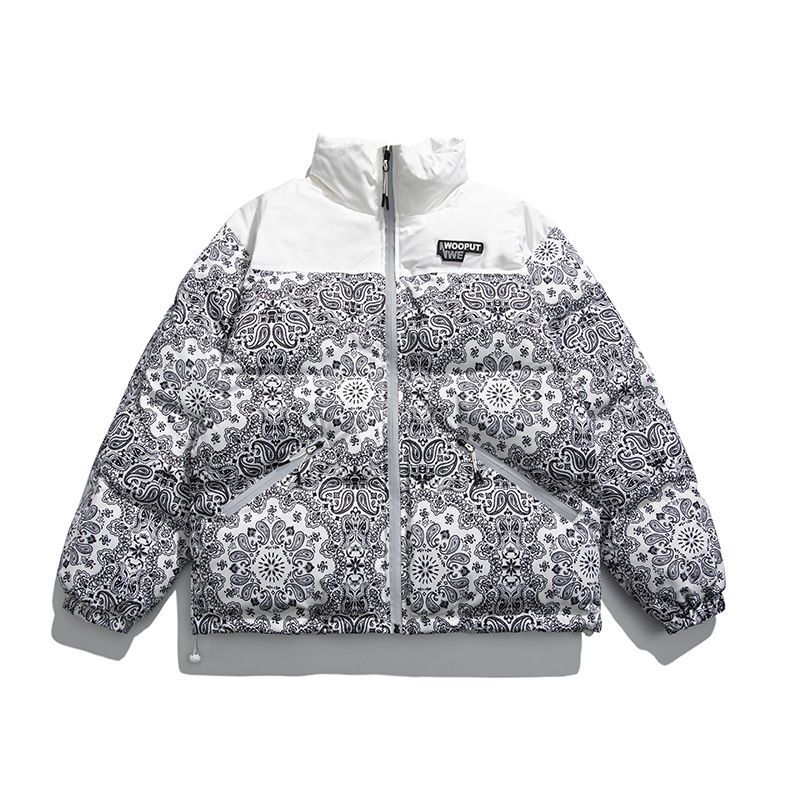 Paisley down jacket blouson ユニセックス 男女兼用ペイズリー柄 