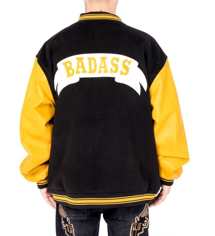 badass &Dice Embroidery BASEBALL JACKET baseball uniform jacket 