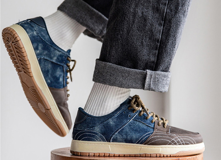 Men's denim sneaker shoes ユニセックス男女兼用 レースアップ デニム