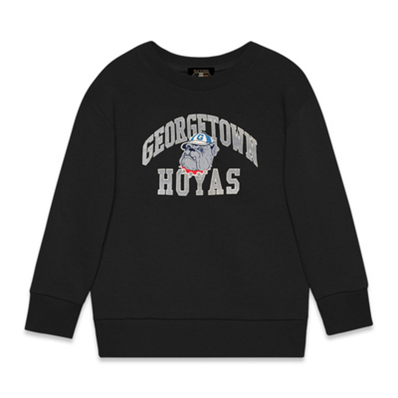 george town bulldog round neck Sweatshirt ユニセックス男女兼用