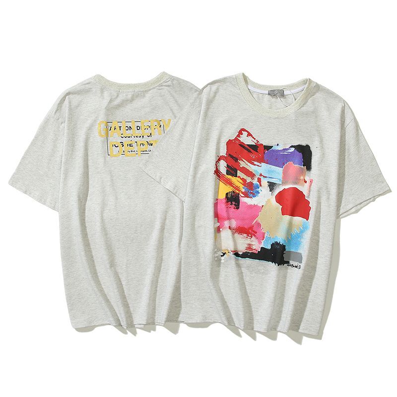 GALLERY DEPT abstract oil painting short-sleeved T-shirt　ユニセックス  男女兼用オイルプリント半袖Tシャツ
