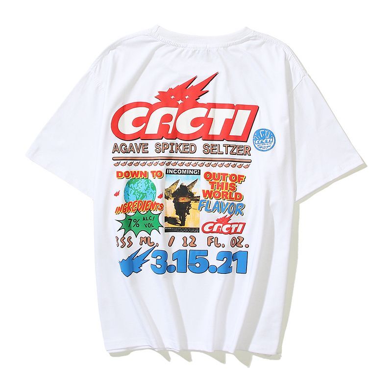 Travis Scott Cacti Down To Earth short-sleeved T-shirt ユニ 