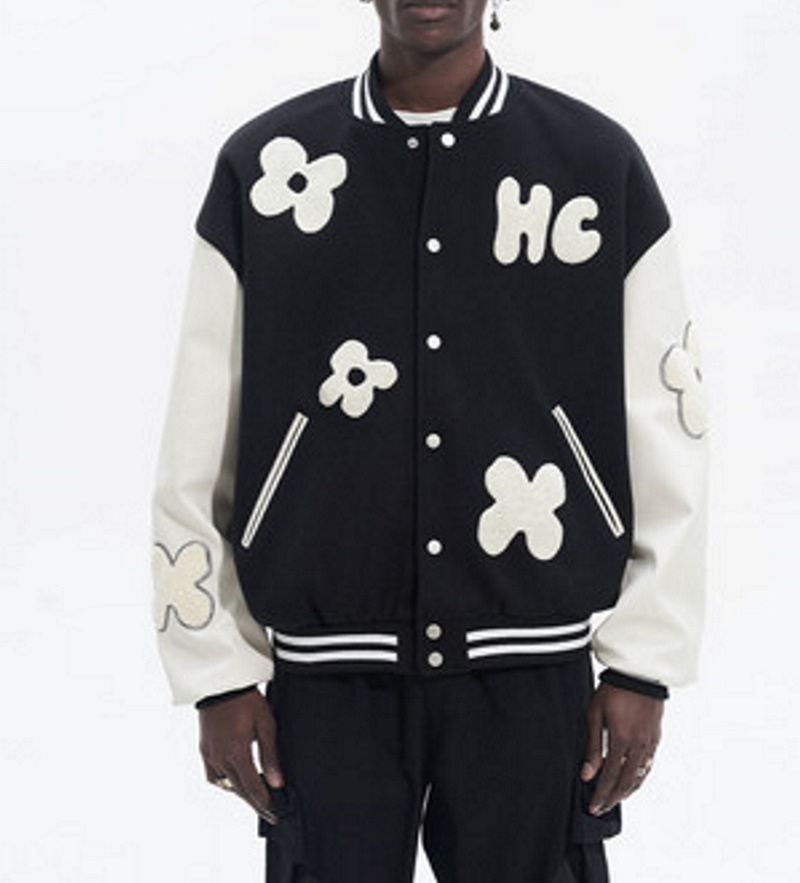 harsh and cruel small flower BASEBALL JACKET baseball uniform