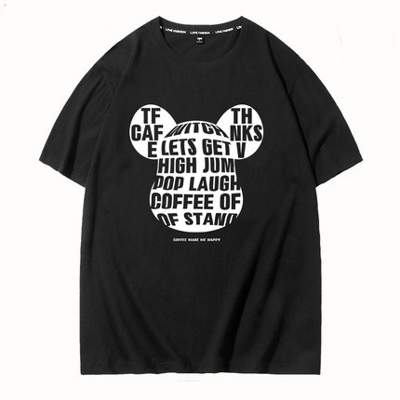 KAWS x Bearbrick Print Short Sleeve T-shirt ユニセックス 男女兼用 ...