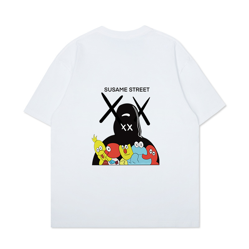 kaws sesame street short-sleeved T-shirt ユニセックス 男女兼用kaws ... 完売品 カウズ スウェットシャツ(長袖) ブラック 男女兼用 XL KAWS