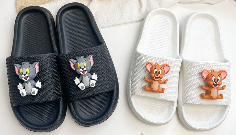 Three-dimensional Tom & Jerry slippers flip flops soft bottom 