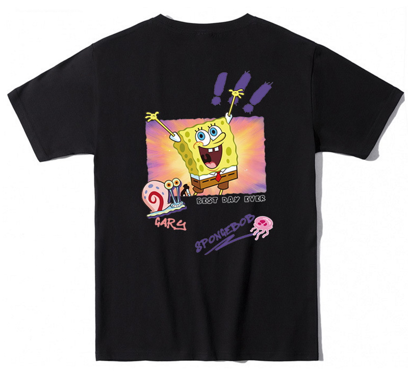Sponge Bob Friend Print T-shit ユニセックス 男女兼用スポンジ