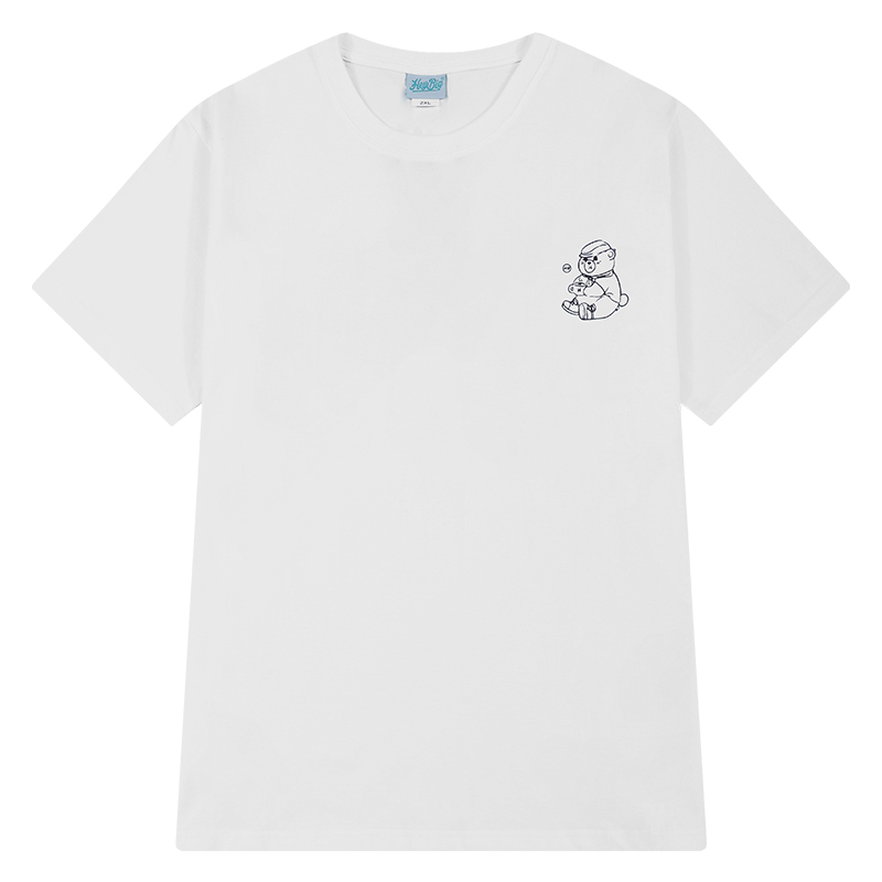 kaws One Point Bear print t-shirt ユニセックス男女兼用ワンポイント ...