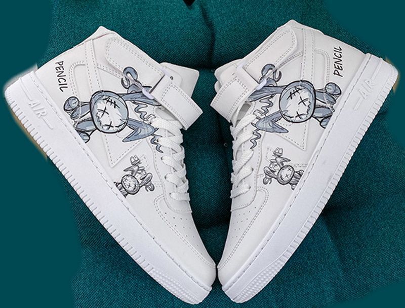 Men's Rabbit x kaws high and low cut leather sneakers ユニセックス 