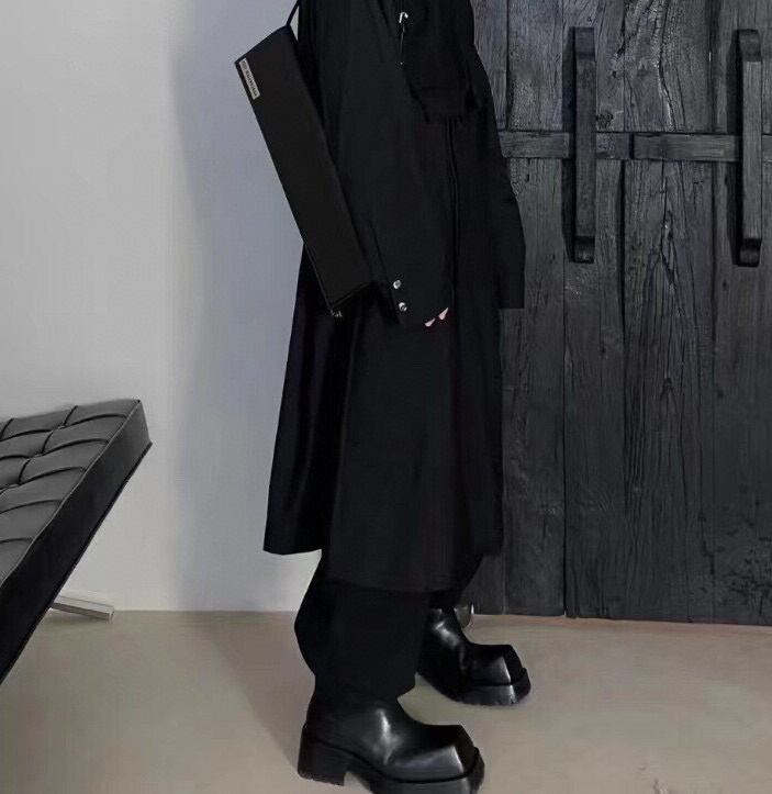 Men's leather generous square head TROOPER Boots Martin boots ユニ
