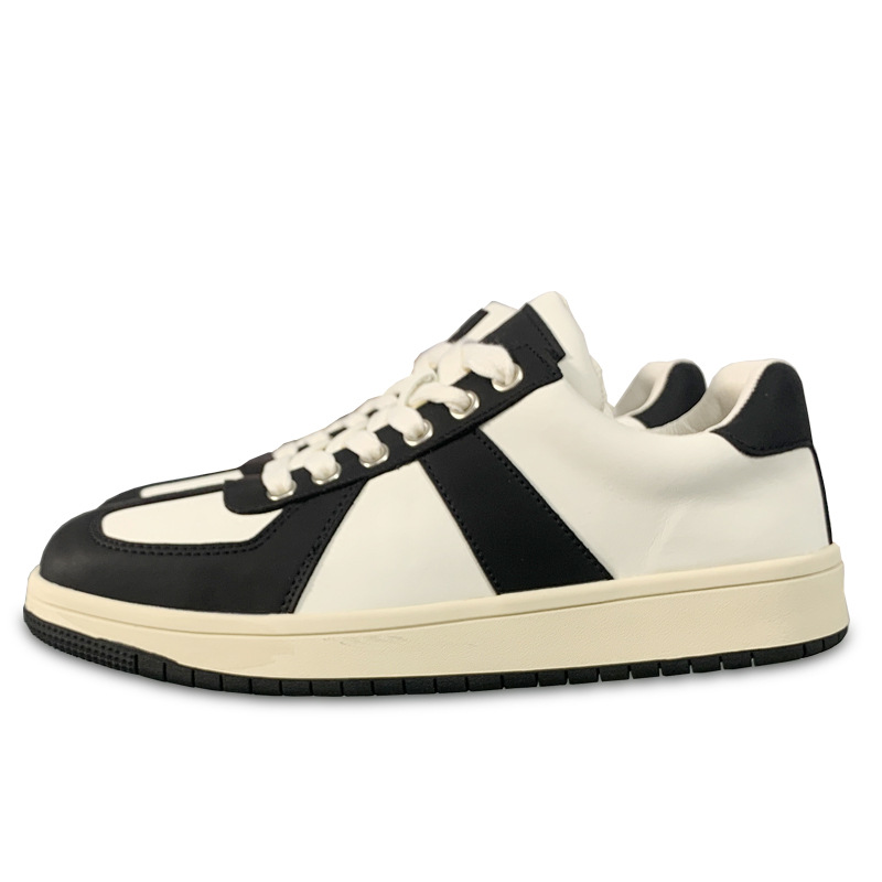 Women's SQUARE TOE LACE-UP LEATHER SNEAKERS スクエアトゥ