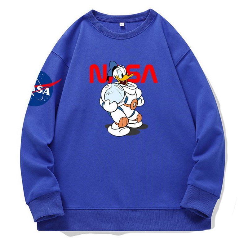 NASA x Astronaut Donald DuckPrint Pullover trainer sweater ユニ