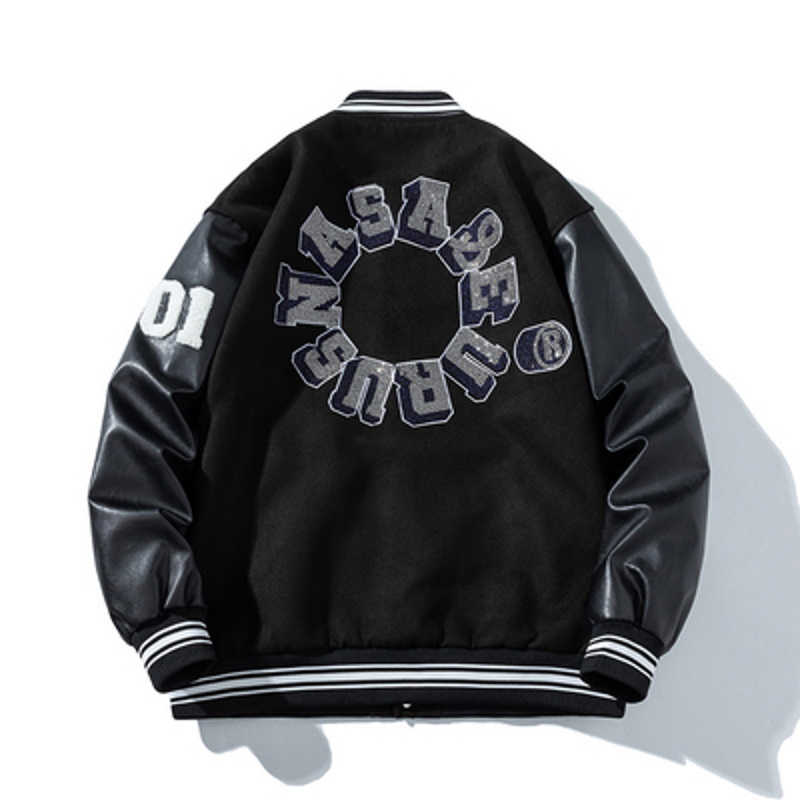 NASA×circle logo embroidery jacket BASEBALL JACKET blouson ユニ 