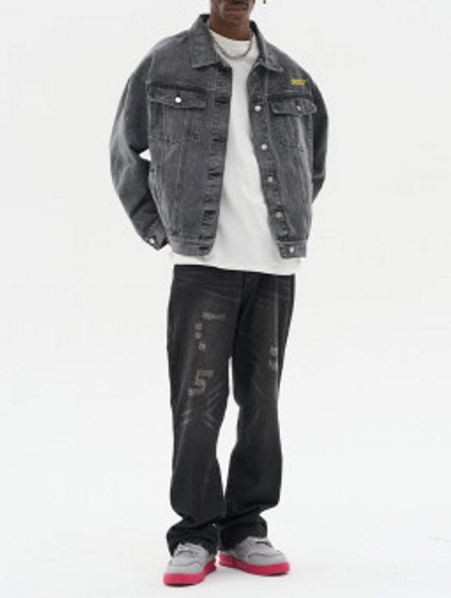 harshandcruel hip hop boy denim jacket ユニセックス 男女兼用ヒップ