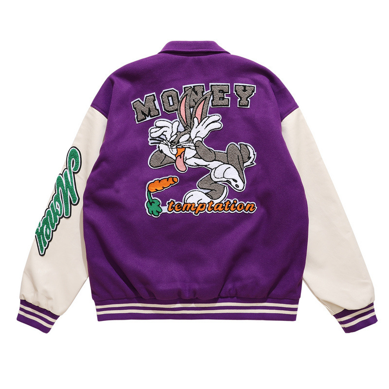 Bugs Bunny embroidery baseball uniform jacket BASEBALL JACKET blouson