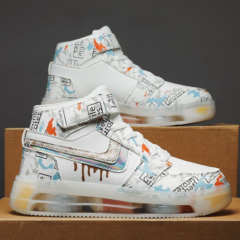 Men's raindrops nike high cut leather lace-up sneakers 雨だれ 