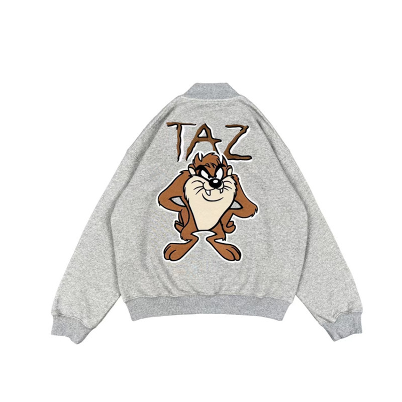 Looney Tunes Tasmanian Devilwoolen Sweat baseball uniform jacket