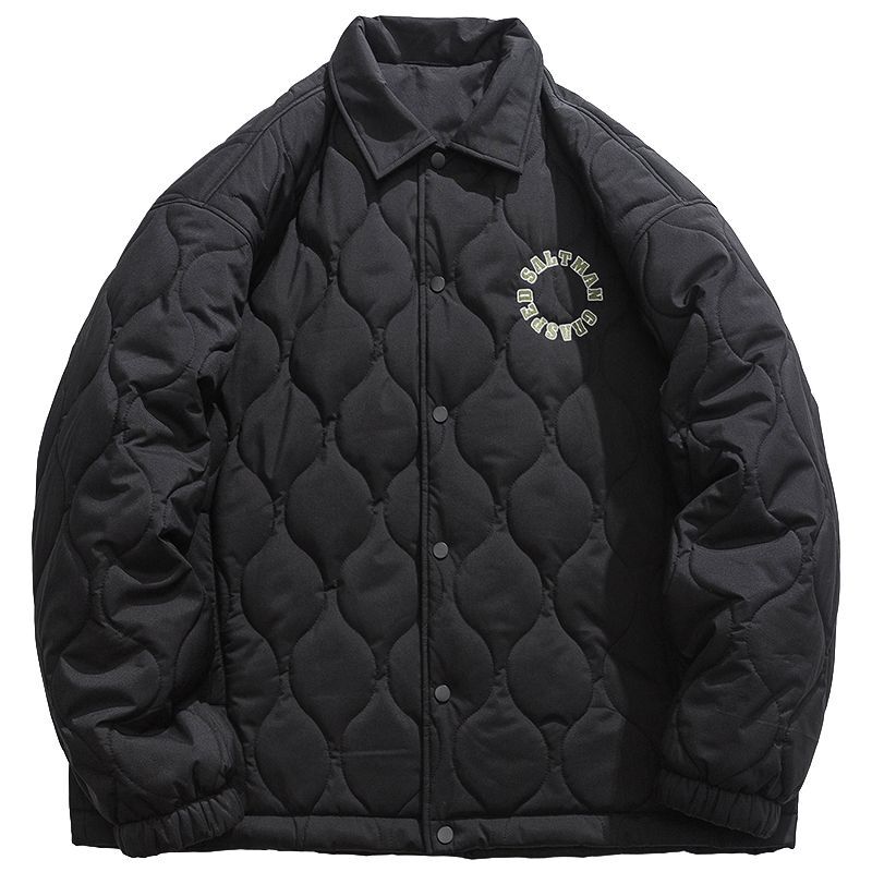 Quilted circle logo embroidery jacket coat ユニセックス 男女兼用