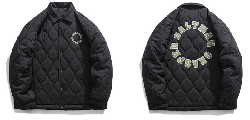 Quilted circle logo embroidery jacket coat ユニセックス 男女兼用