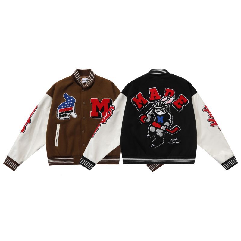 Rabbit ice hockey embroidery baseball uniform jacket BASEBALL