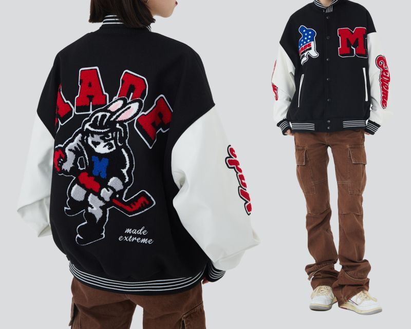 Rabbit ice hockey embroidery baseball uniform jacket BASEBALL