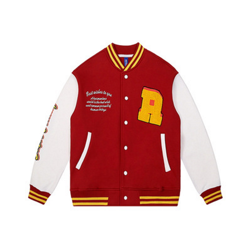 R emblem all-star circle logo embroidery jacket baseball uniform