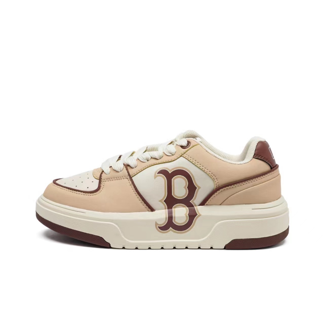 Men's MLB NY boston red sox LACE-UP LEATHER SNEAKERS shoes ユニ 