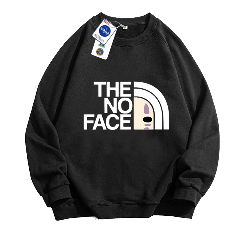 THE NO FACE x NASA logo printing round neck sweater ユニセックス