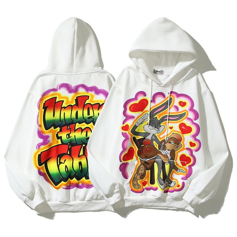 Travis hip-hop design hand-painted graffiti bugs bunny print