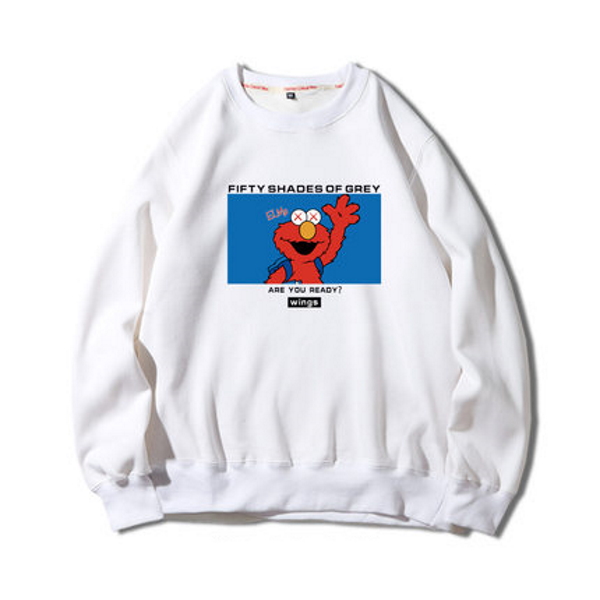 22 kaws unisex Sesame Street Elmo Over Size pullover オーバー ...