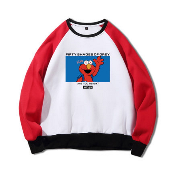 22 kaws unisex Sesame Street Elmo Over Size pullover オーバー ...