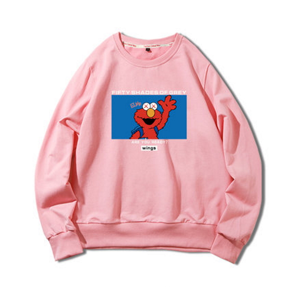 22 kaws unisex Sesame Street Elmo Over Size pullover オーバー ...