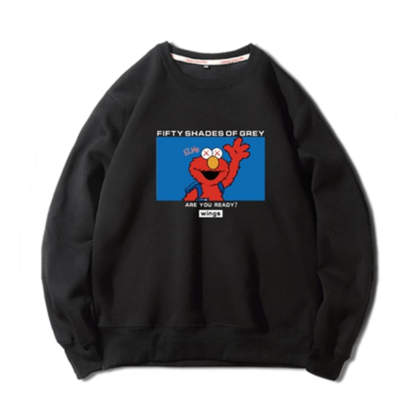 22 kaws unisex Sesame Street Elmo Over Size pullover オーバー ...