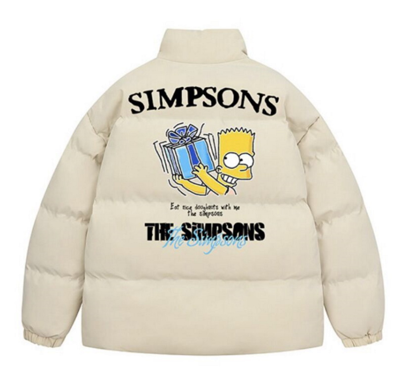 The Simpsons cartoon logo pattern English letter printing loose