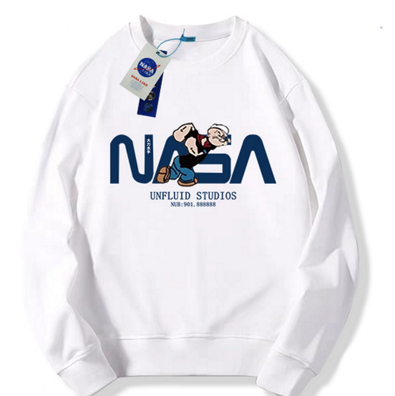 Nasa x Popeye round neck sweat shirt ユニセックス 男女兼用 ポパイ ...