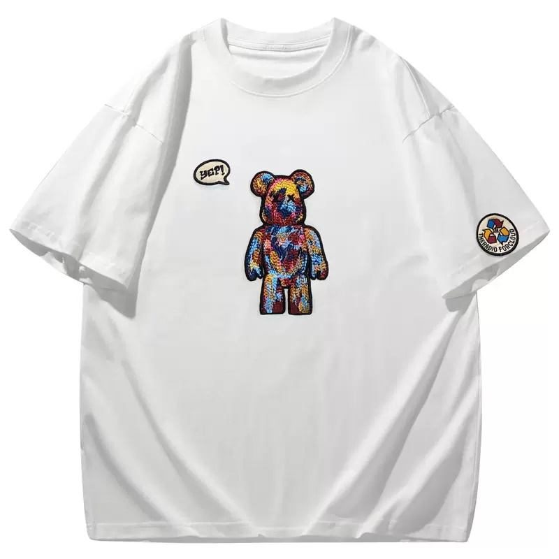 【ジェラートピケBE@RBRICK】ベアブリックユニセックスワンポイントTシャツ