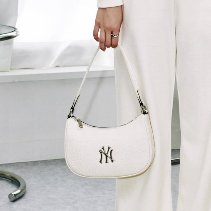 MLB Korea Monogram Jacquard Hobo Bag