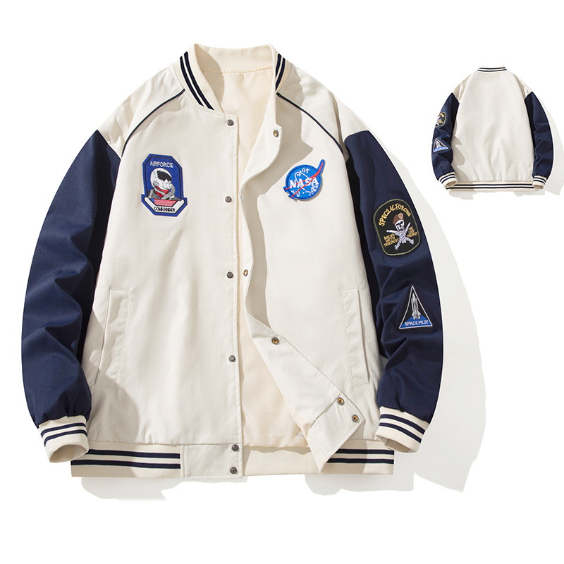 NASA×Space Shuttle Emblem stadium jacket baseball uniform jacket